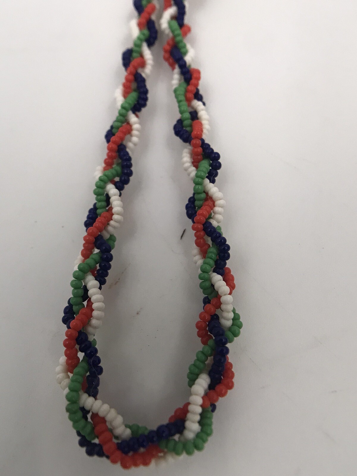 Vintage 1960s Handcrafted Beaded Necklace South Asia Borneo Tribal Ethnic