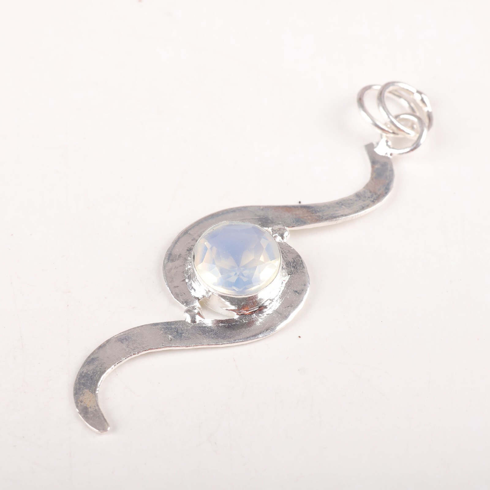 Milky Opal Gemstone Jewelry 925 Silver Handmade Pendant 2.59″ For Birthday Gifts
