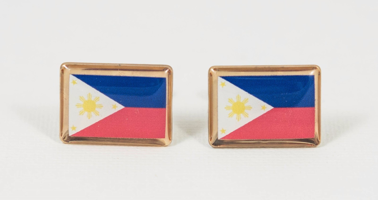 Philippines Flag Cufflinks–Asia East Asian Filipino Manila Tagalog