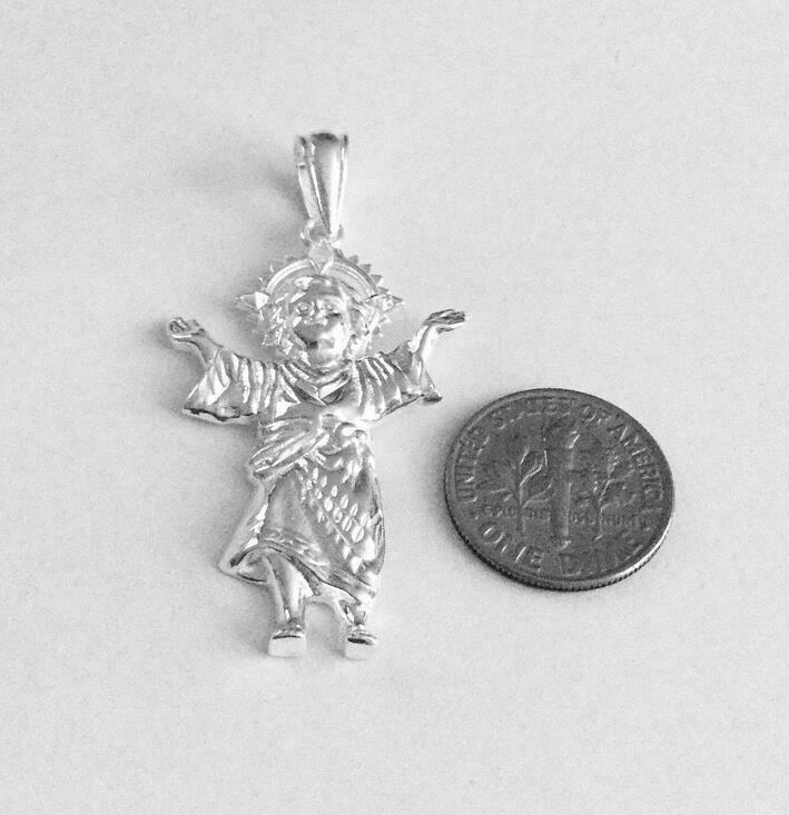 925 Sterling Silver Divine Child Pendant / Dije del Divino Nino plata 925-ESP8