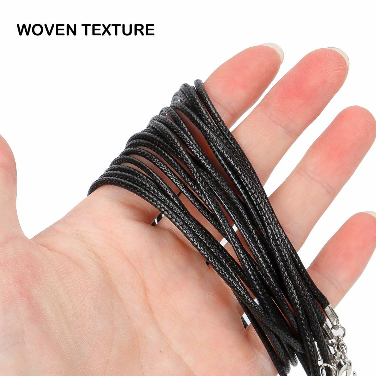 10-50X 18″ Necklace Leather Cord Chain Necklace Braided Leather Rope for Jewelry
