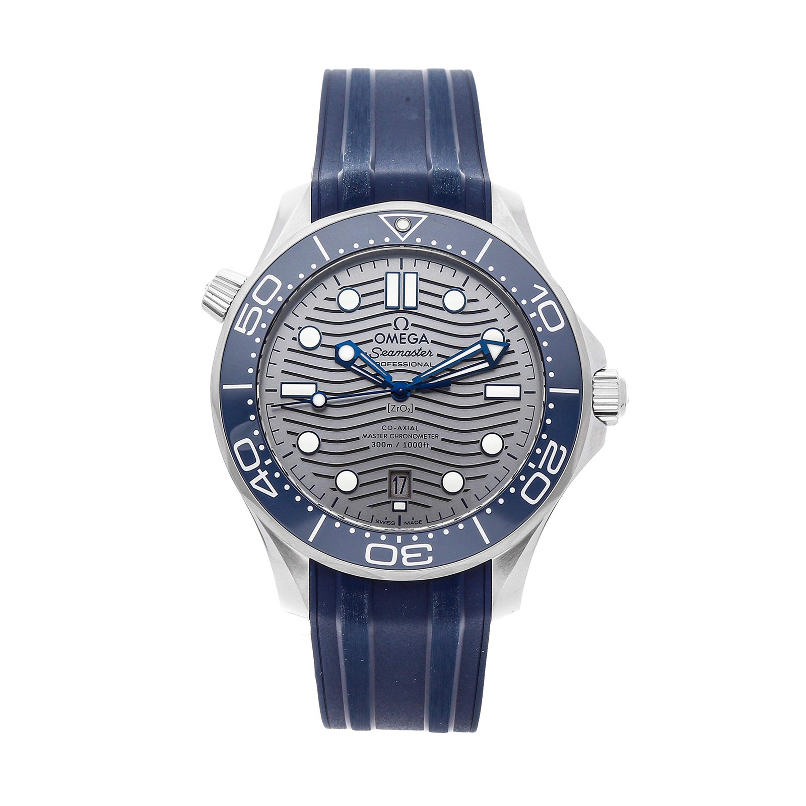 Unused OMEGA Seamaster 210.32.42.20.06.001 Gray Rubber Men’s Watch in Box