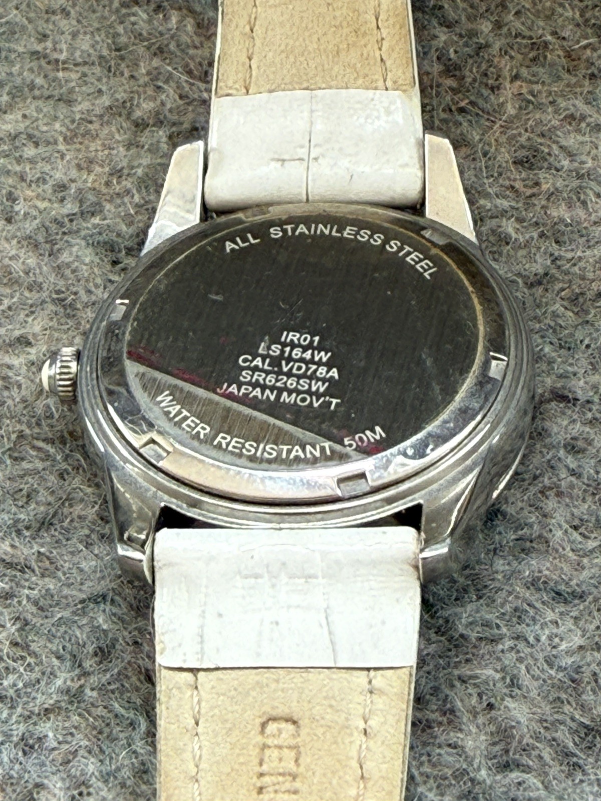 Accurist Ladies Quartz Watch – Mother of Pearl Dial,Crystal Bezel,White Leather