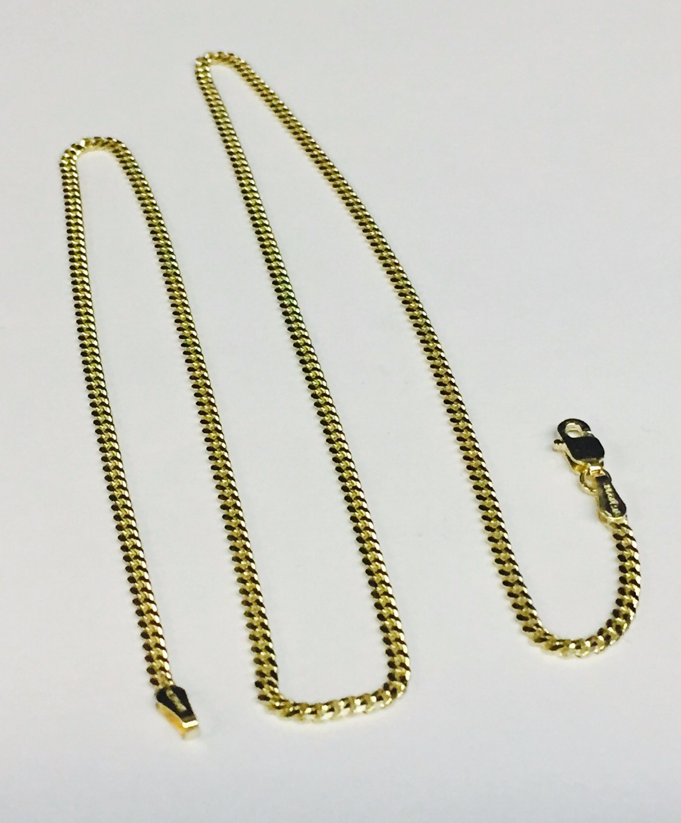 14k Yellow Gold 16″ Solid Gourmette Curb Link 2mm 5.4 gram Pendant Chain Necklac