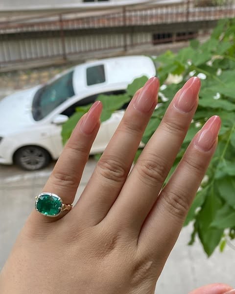 Cushion Cut 4.50 Ct Green Emerald Ring in Solid 14K Yellow Gold Anniversary Gift