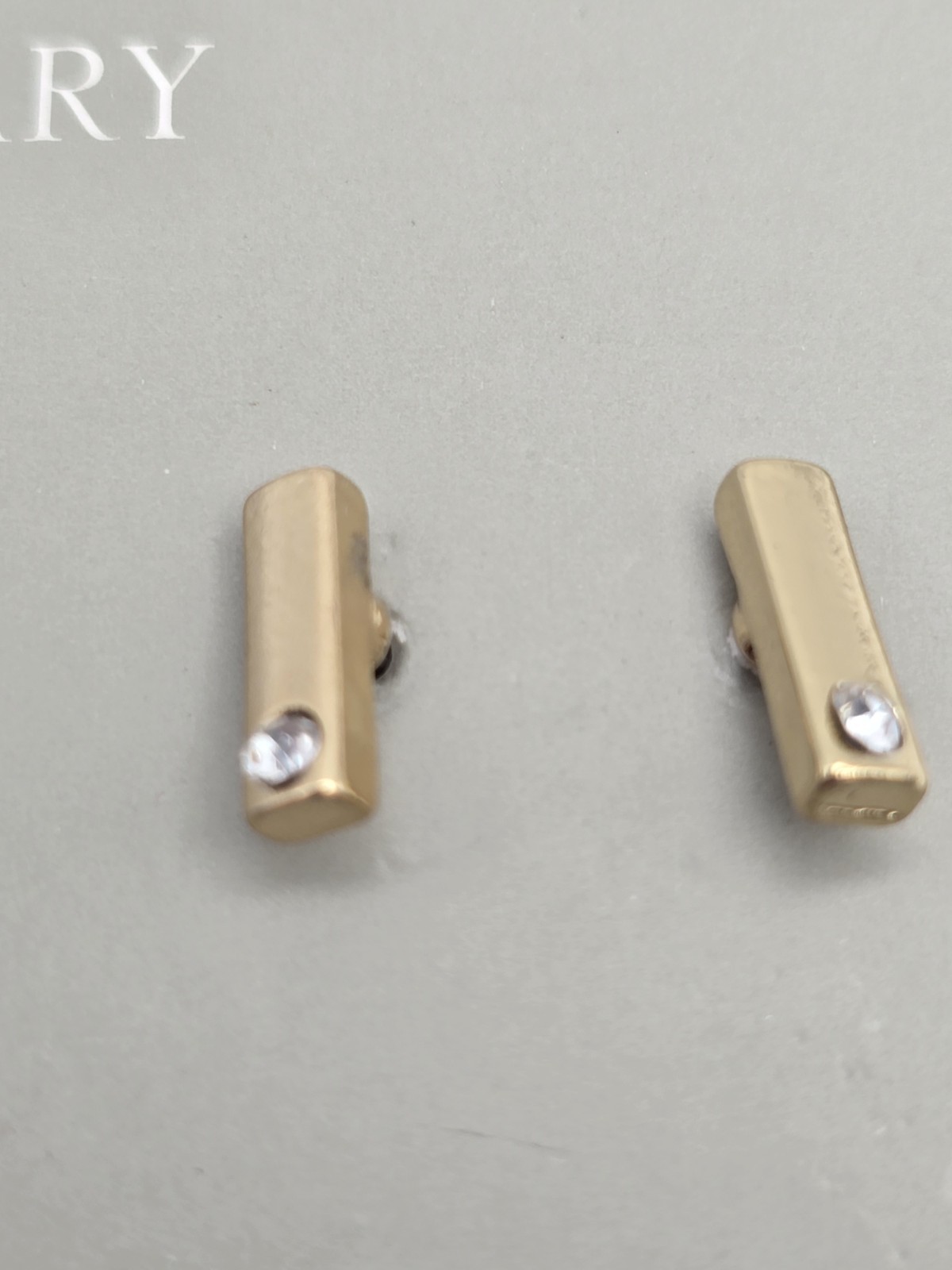 HILDIE & JO Earrings On Card Geometric Gold Tone FREE $HIPPING!!