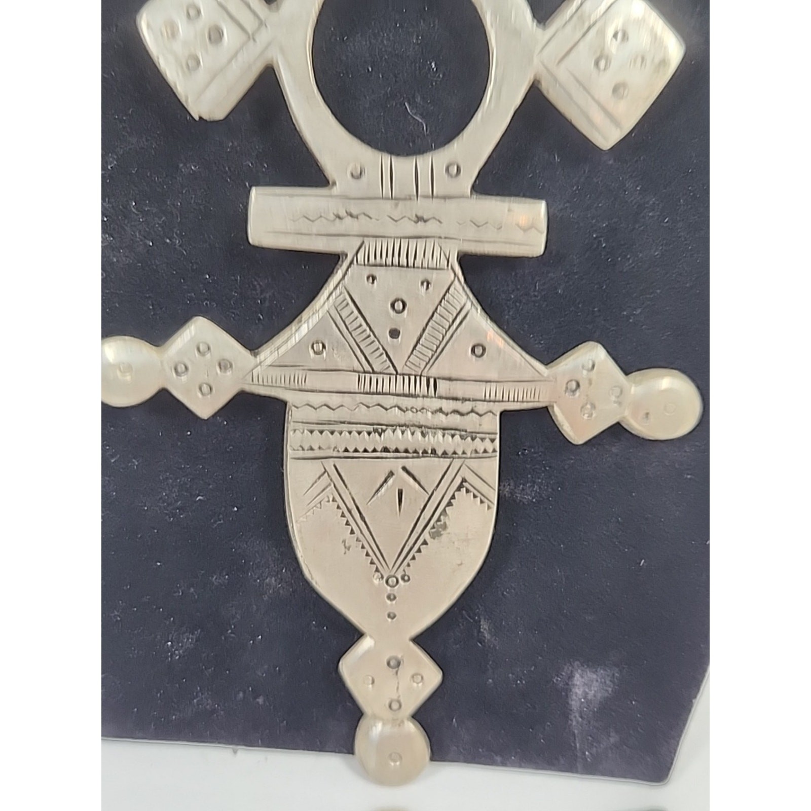 Tuareg Cross Pendant Traditional Ethnic Tribal Beaded Traditional Necklass