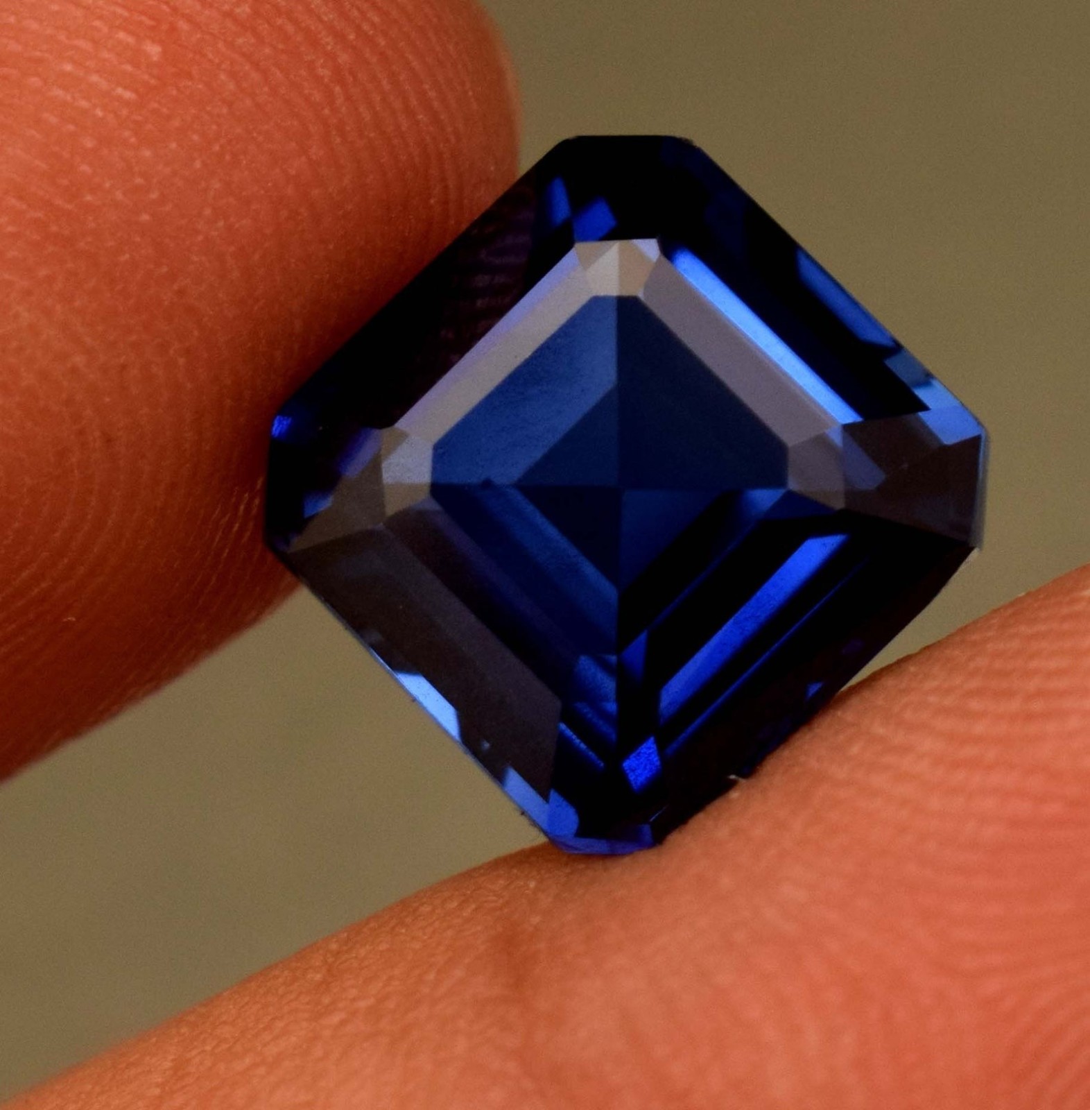 Asscher Cut Natural Kashmiri BLUE Sapphire 9.78 Ct Certified Loose Gemstone