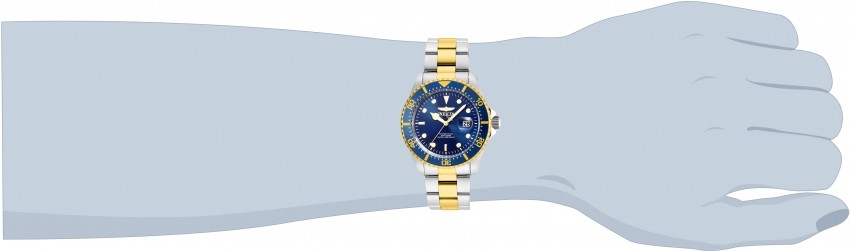Invicta Men’s 22058 Pro Diver Quartz 3 Hand Blue Dial Watch
