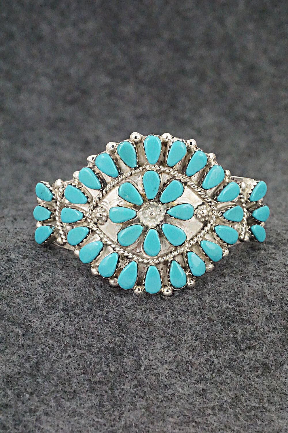 Turquoise & Sterling Silver Bracelet – Evangeline Tsabetsaye