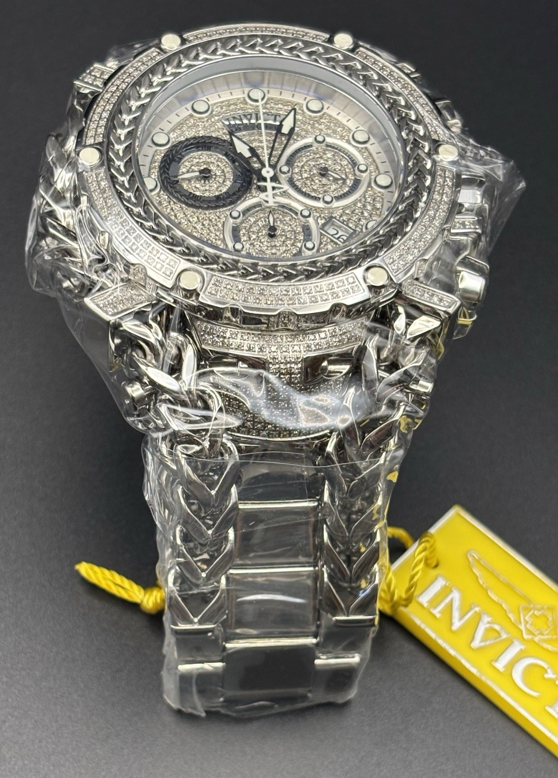 Invicta Reserve Gladiator 2.92ct Genuine Diamond 61mm Wristwatch. NEW