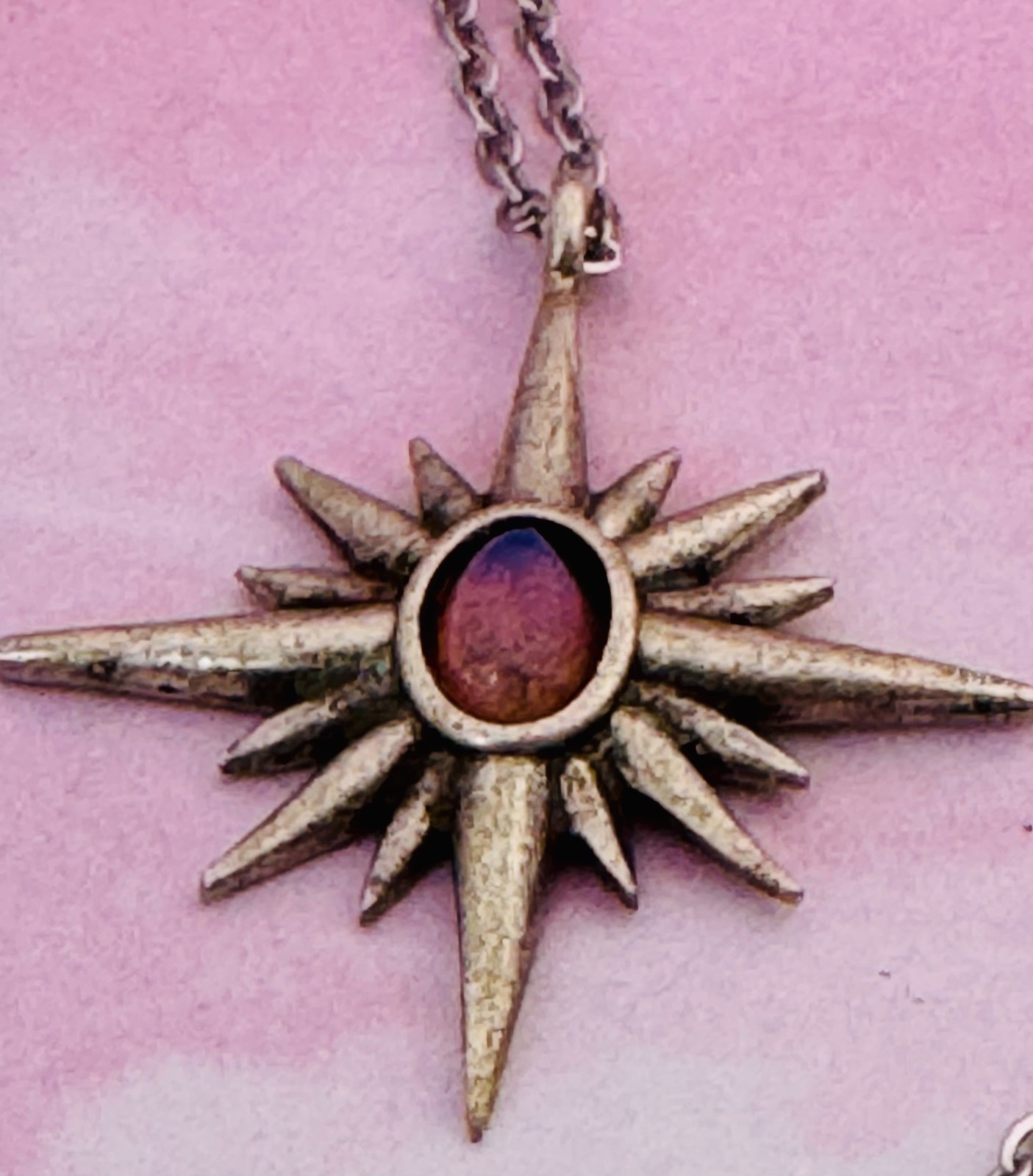 Northern Star Pendant Necklace Hand Painted by Local Ozark Artist–Me
