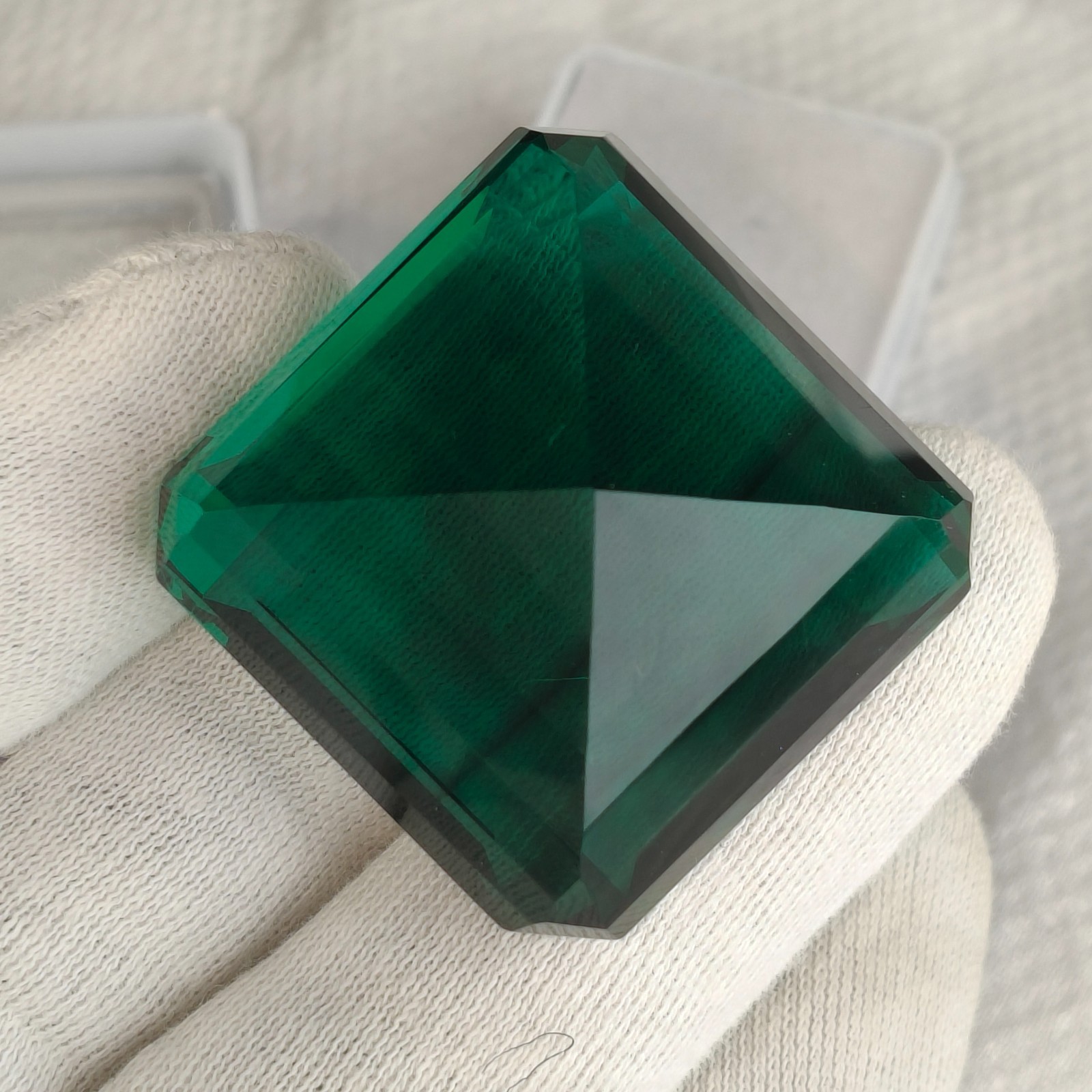 165.60 Ct Natural Large Tsavorite Garnet Square Cut Green loose Gemstone