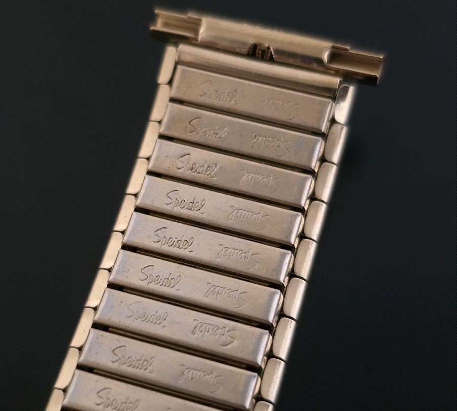 Estate Vintage Antique Mod/Retro Men’s 16mm to 22mm Yellow Gold-Tone Watch Band
