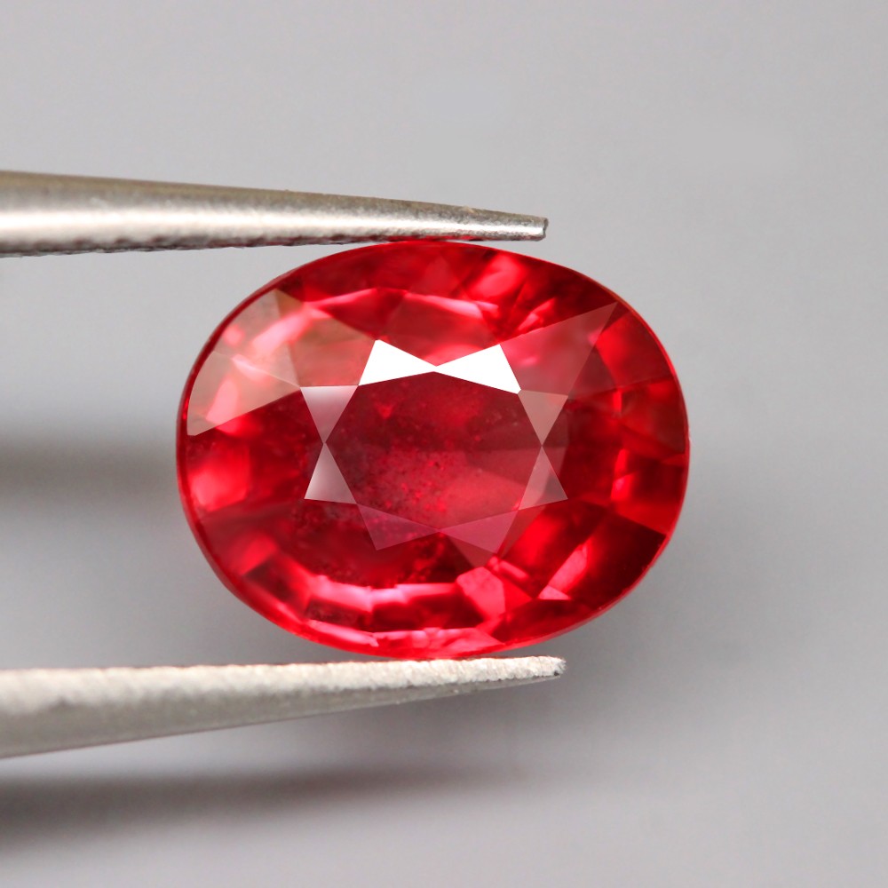 2.52Ct. Natural Red Sapphire Oval Normal Heated Songea Tanzania Gemstone Rare!