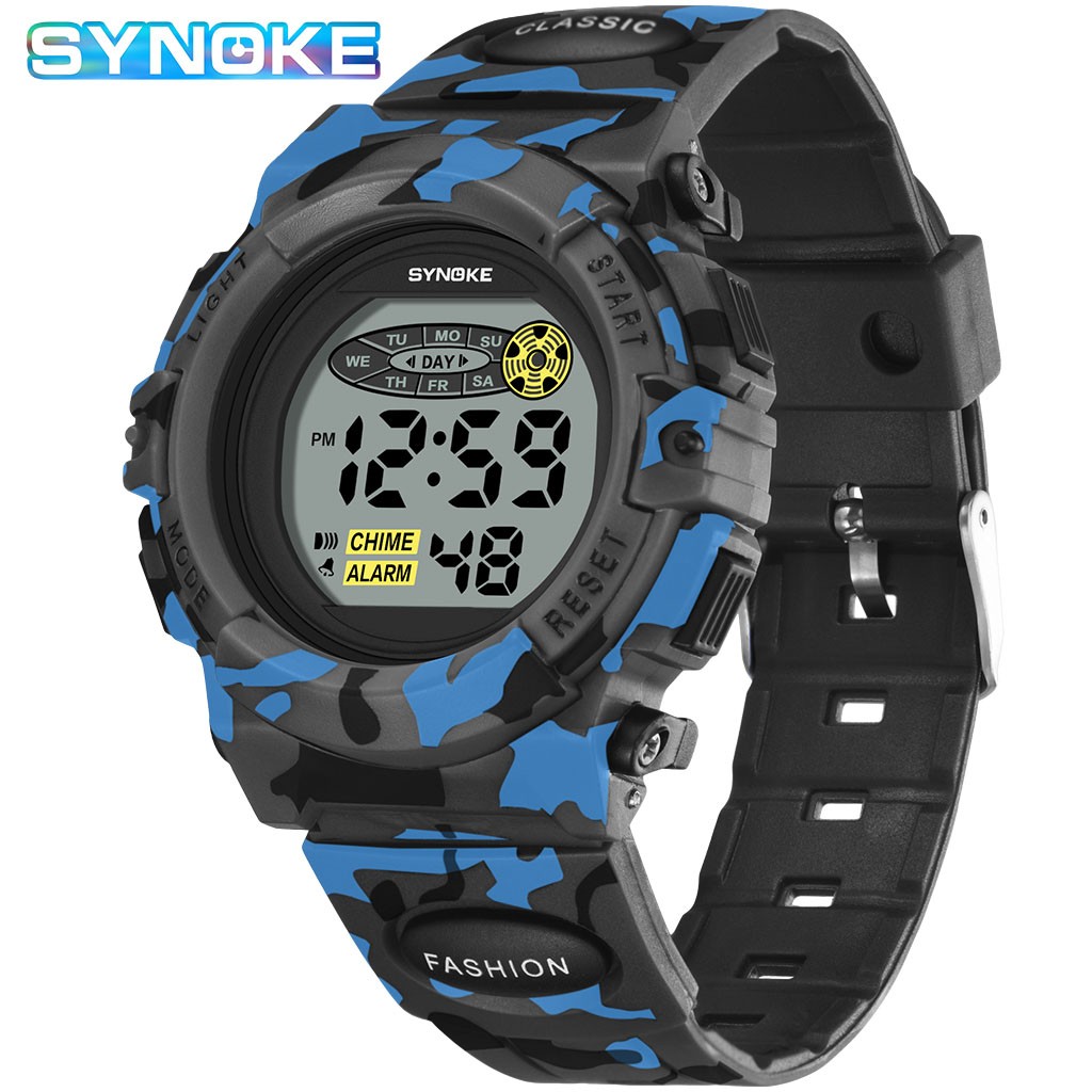 Boy and Girl Electronic Sports Watches Waterproof Watches LED Screen Watch Gift