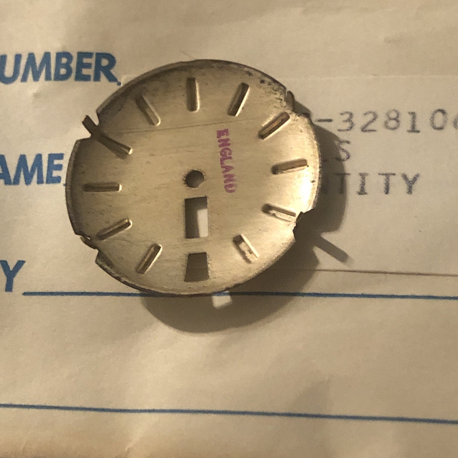 NOS Genuine Timex Electric Dynabeat Watch Dial 262-328106 In Original Envelope
