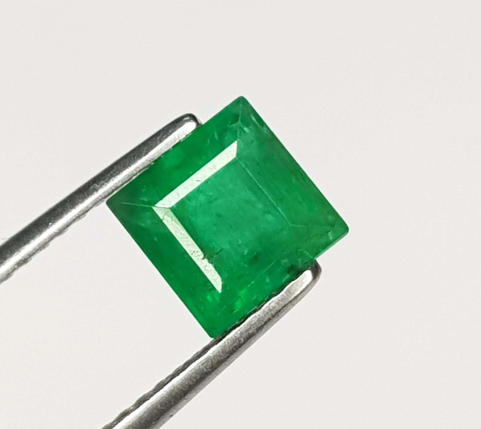 Natural 6.60+ Ct Zambian Green Emerald GIE Certified Princess Cut Loose Gemstone