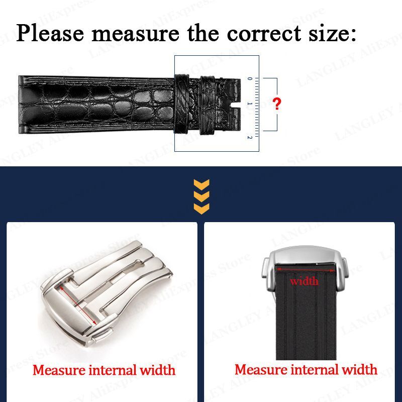 Metal Watch Buckle Folding Stainless Steel Deployment Clasp 16-20mm Bands Tools