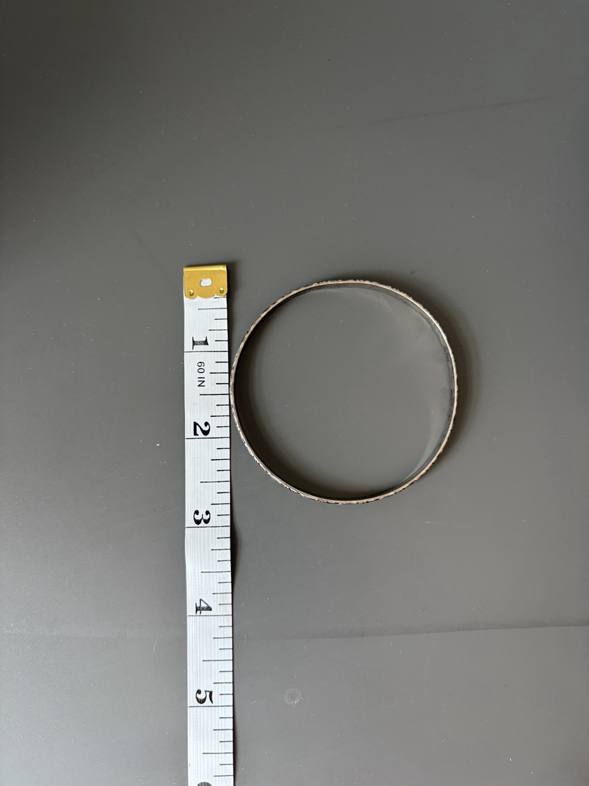 BEAU 925 Sterling Silver Engraved Floral Bangle Bracelet Signed No Stone