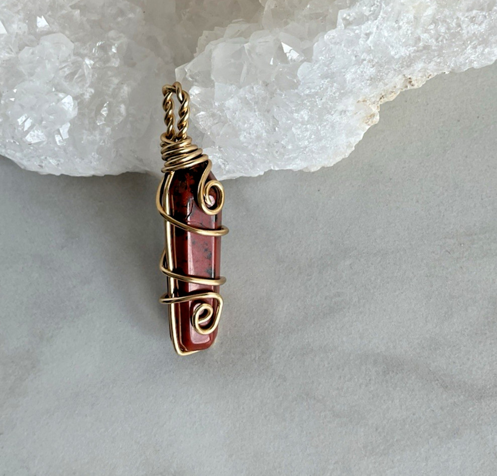 Wire Wrapped Crystal Pendant