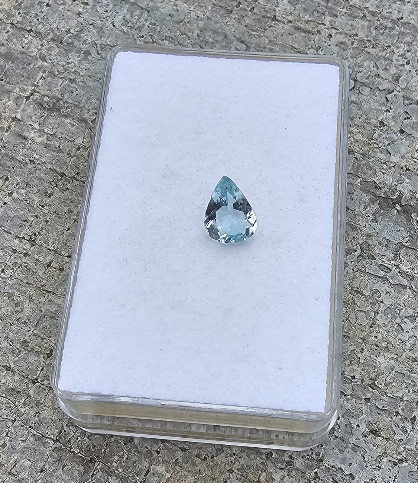 Aquamarine 8.9×6.9mm Pear Shape Loose Gemstone!