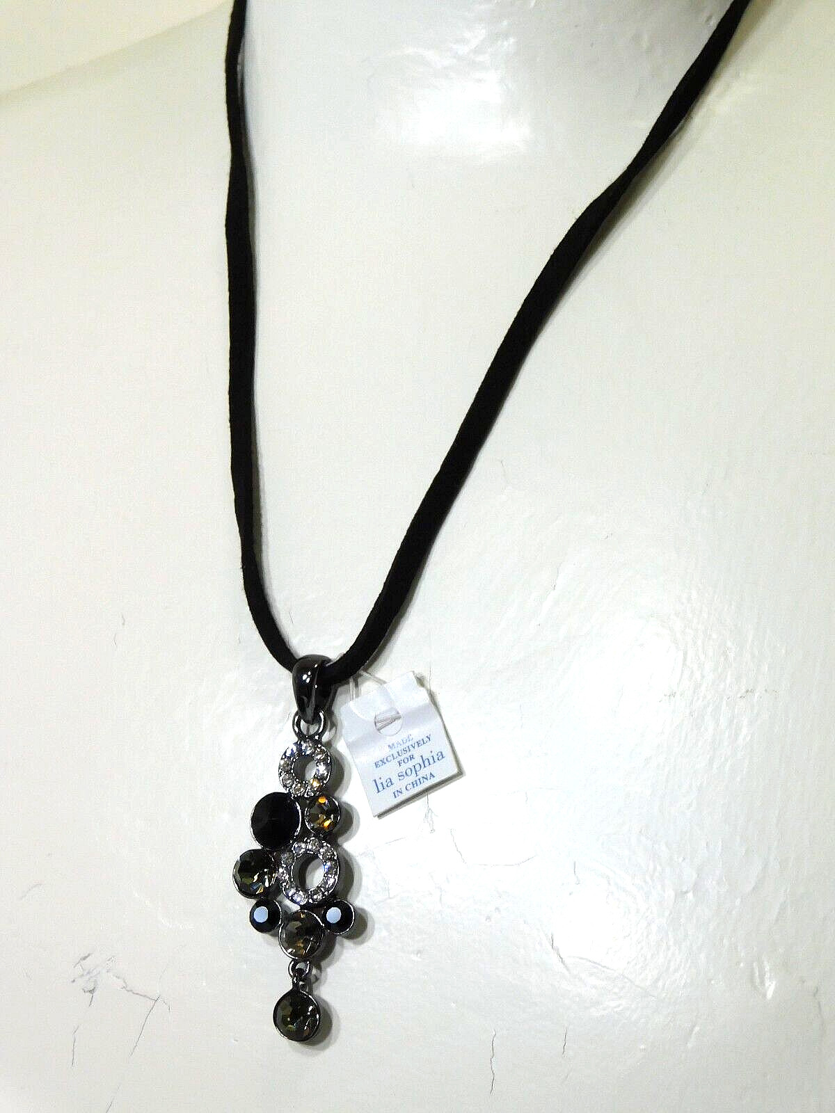 Beautiful Lia Sophia SEQUINE Pendant/Slide, Cut Crystals, Pendant Only-No Chain