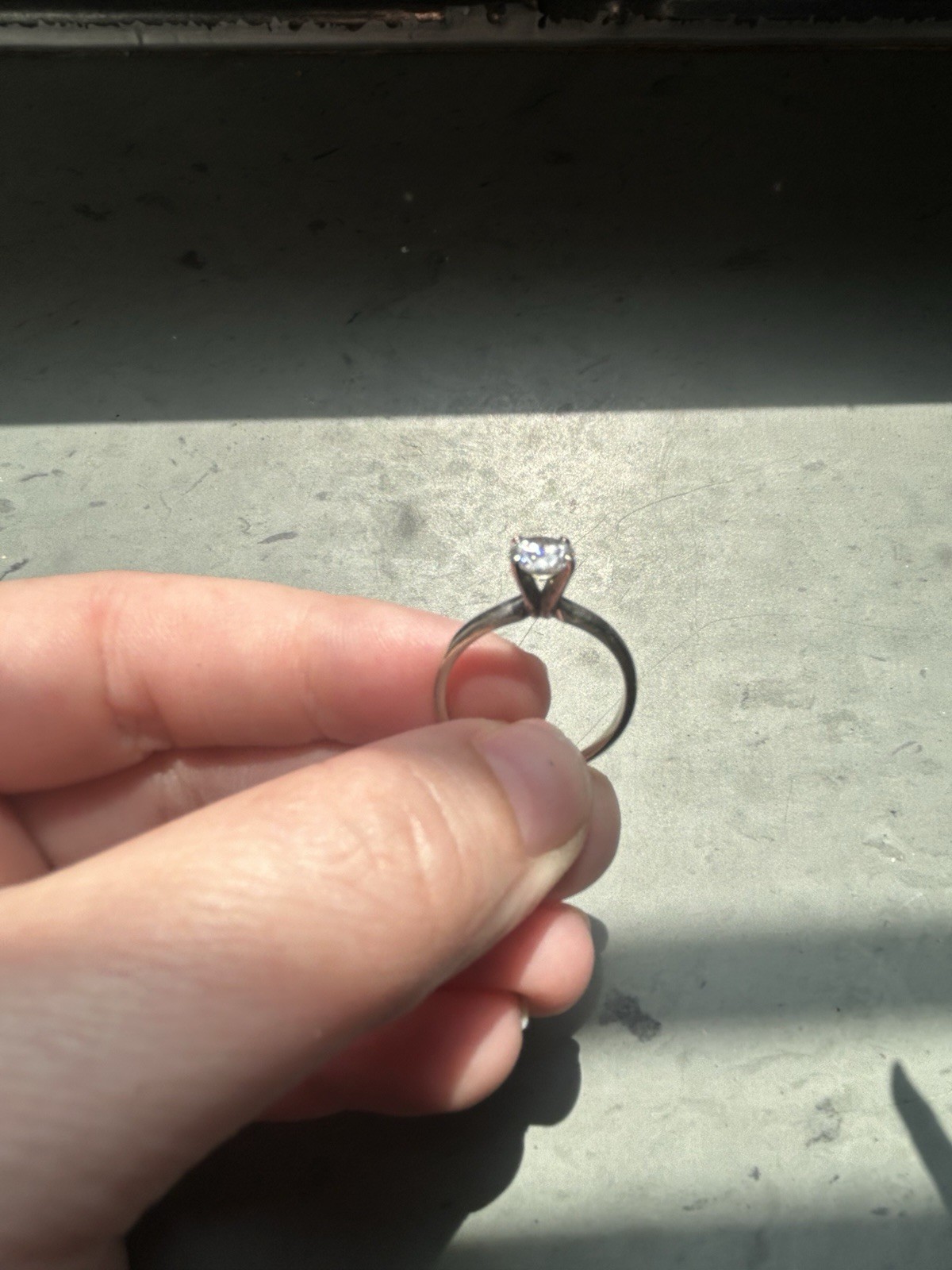 Engagement Wedding Ring Set – 1 Carat Solitaire Ring With Diamond Wedding Band