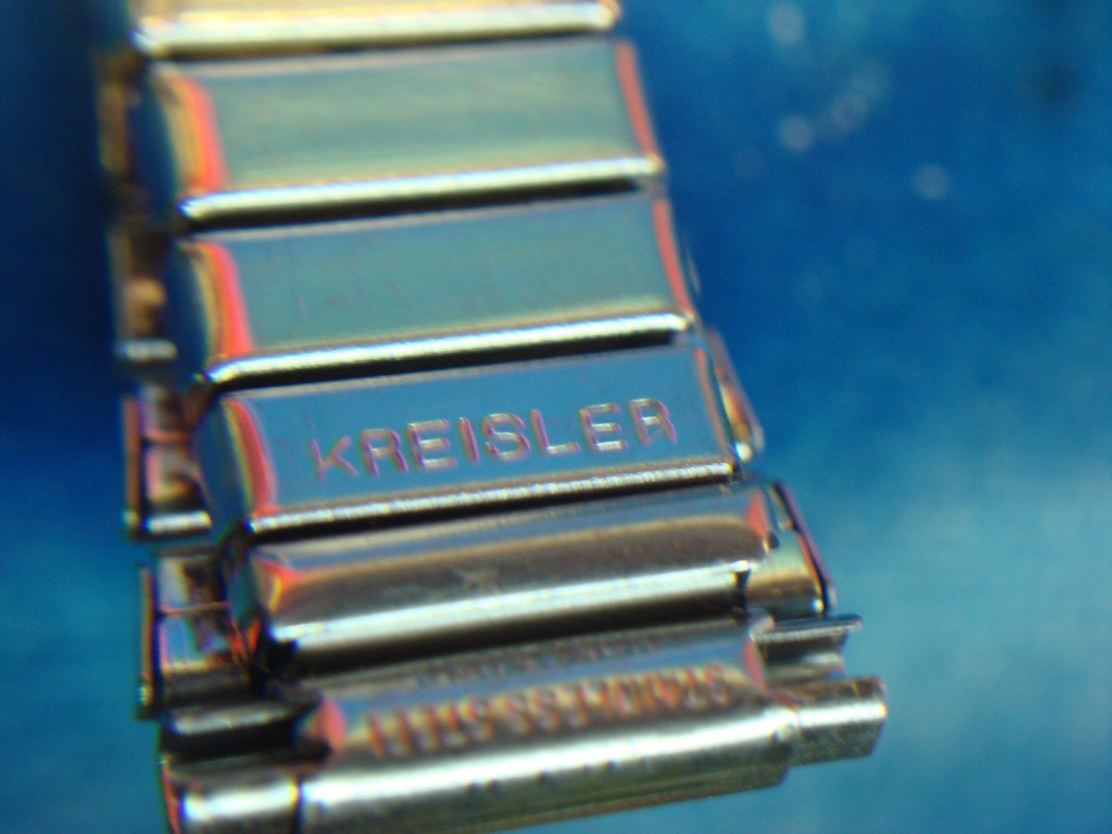 VINT. FLEX-ON BY KREISLER -SIL/GOLD TONE STAINLESS WATCH BAND – NOS – 10 – 14 MM