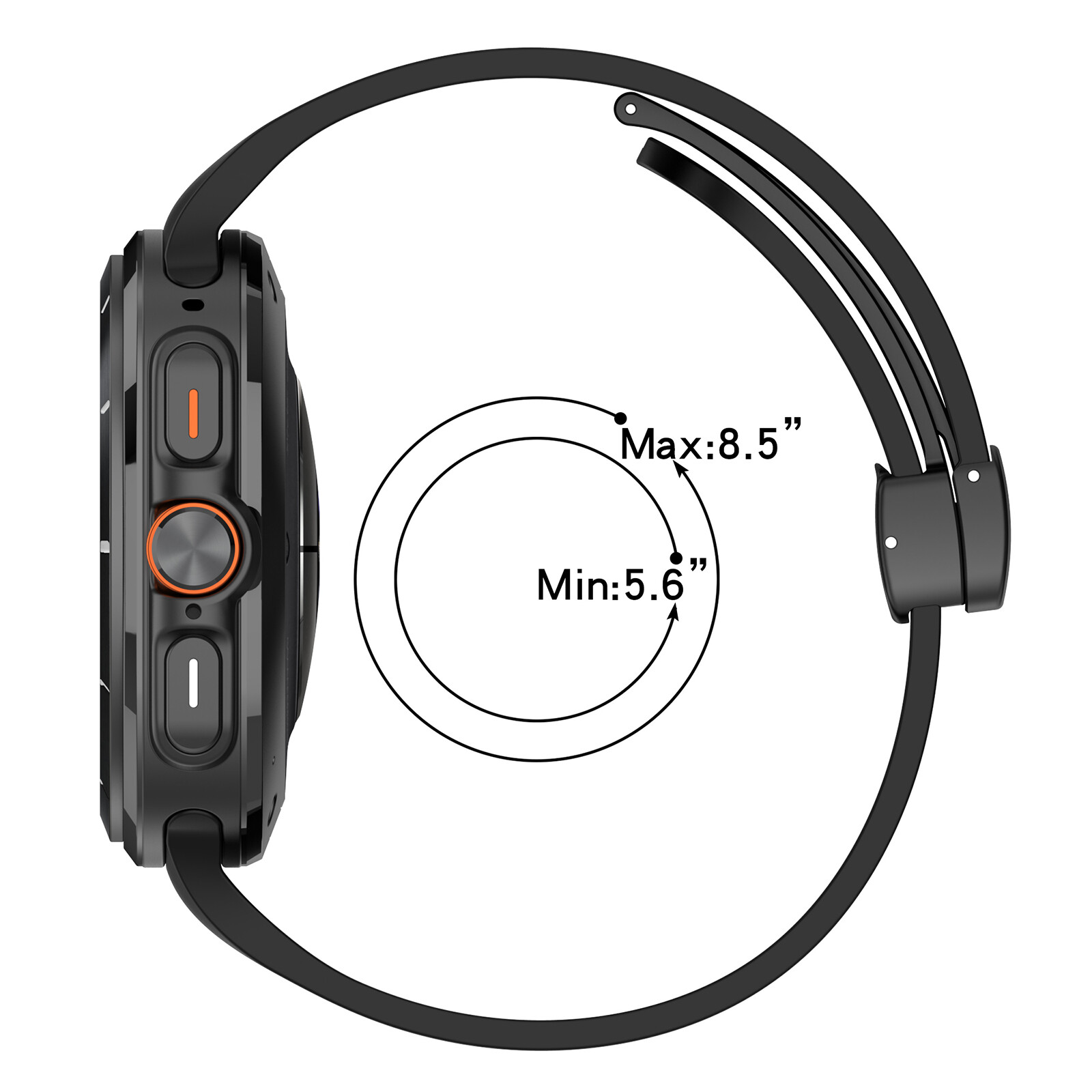 Magnetic Buckle Strap For Samsung Galaxy Watch 7 Ultra 47mm Silicone Sport Band