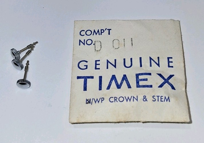 Genuine Timex D 011 Silver Finish Crowns and Stems 3x
