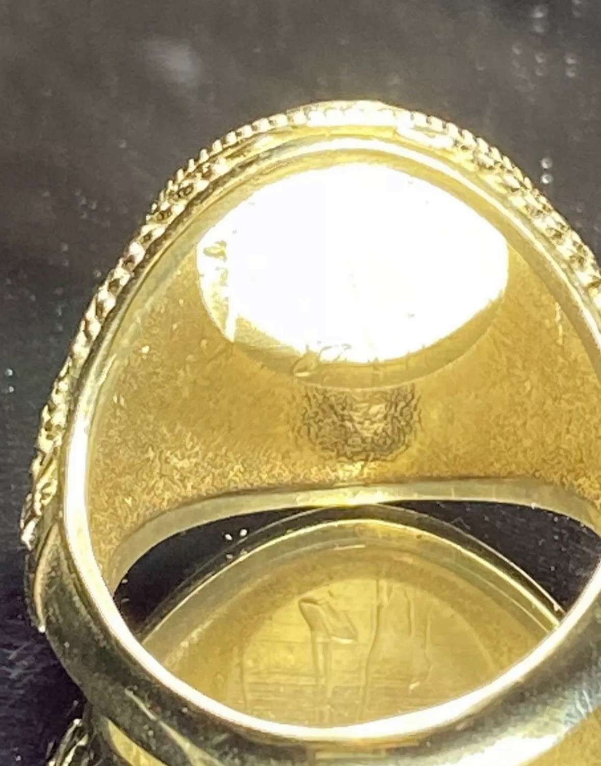 US NAVY RING – HANDMADE 925 STERLING SILVER MILITARY ANCHOR GOLD PLATED