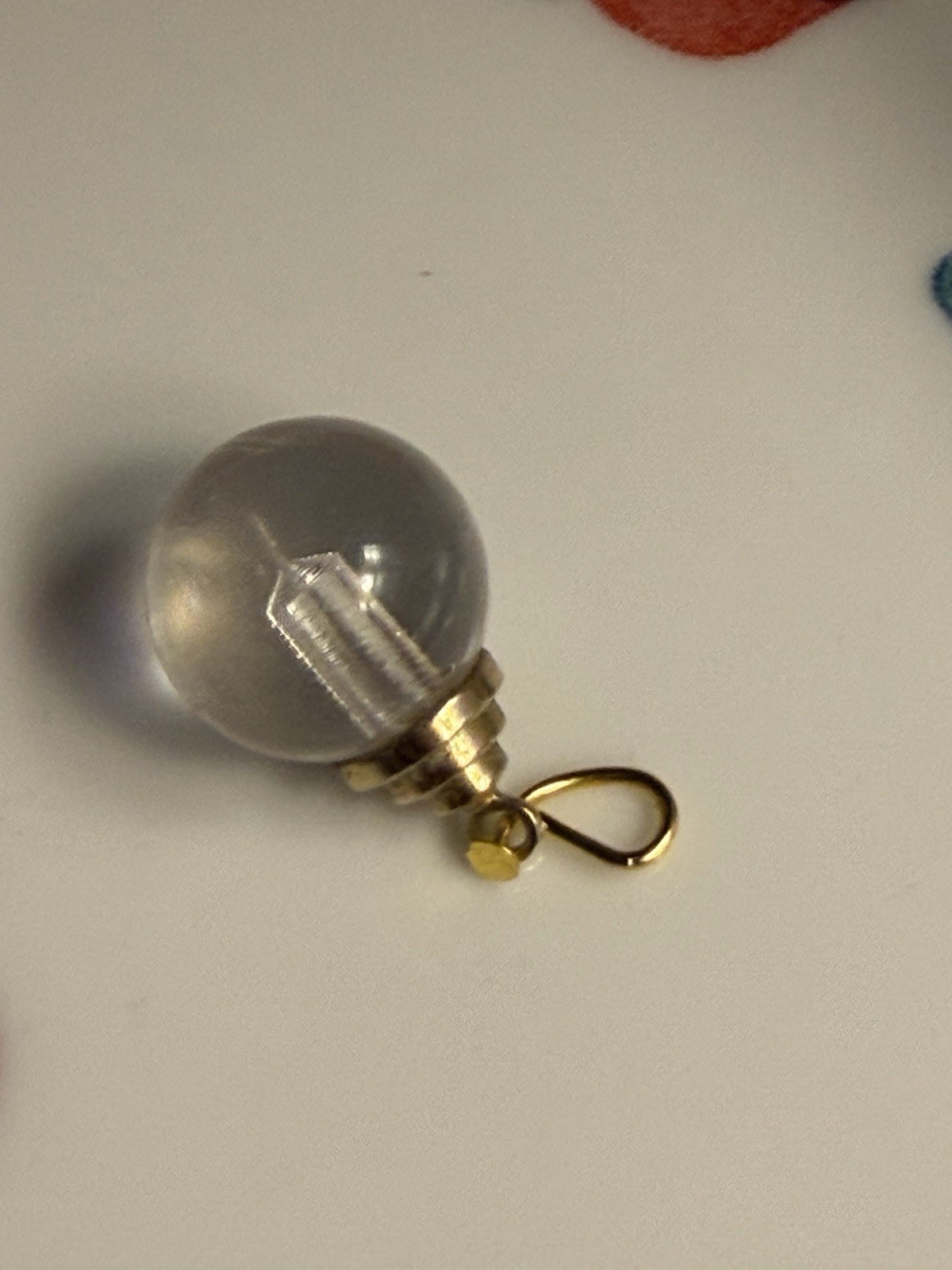 Vintage Petite Orb Pendant, Faux Pool Of Light, Mustard Seed Glass Orb G.F.