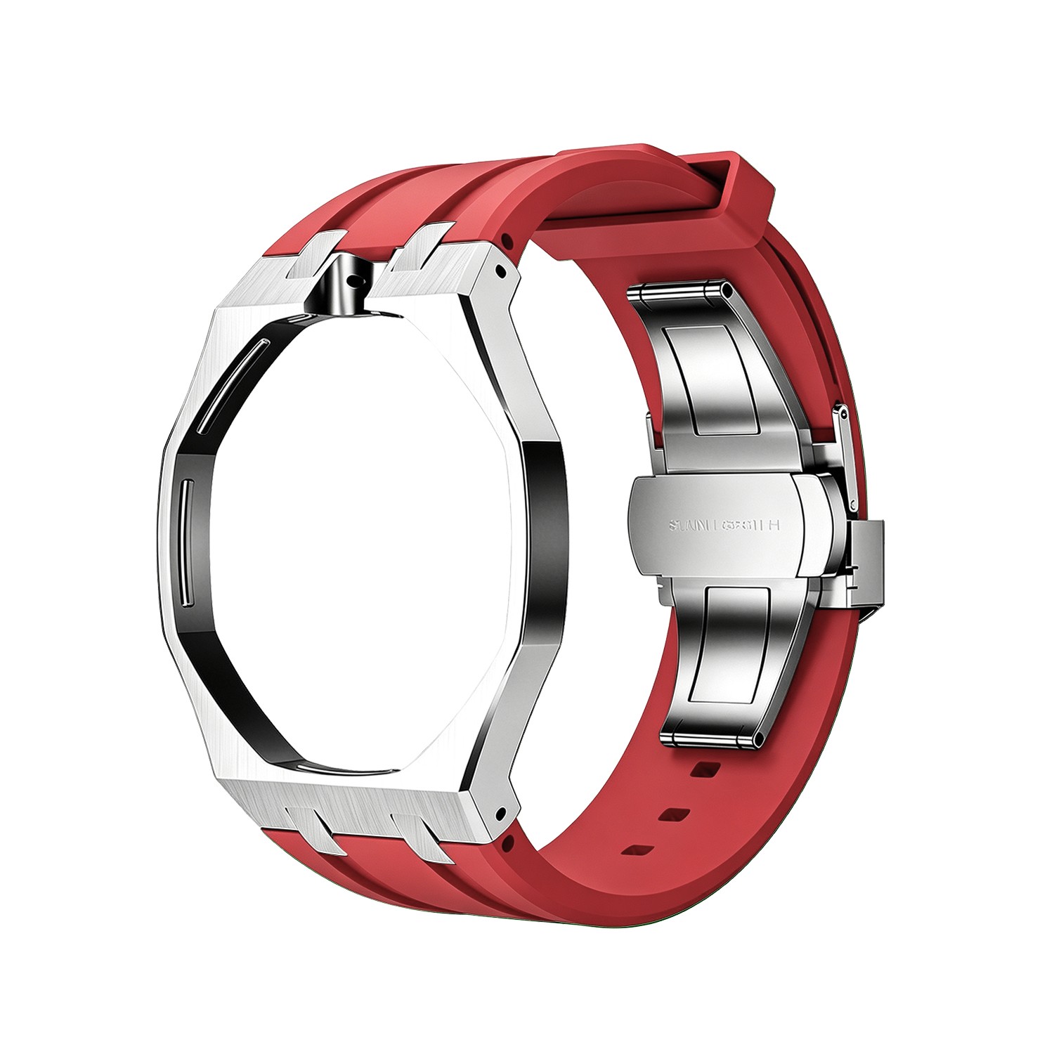 Stainless Steel Case＋fluoroRubber Strap Mod Kit For AP X Swatch Royal Pop