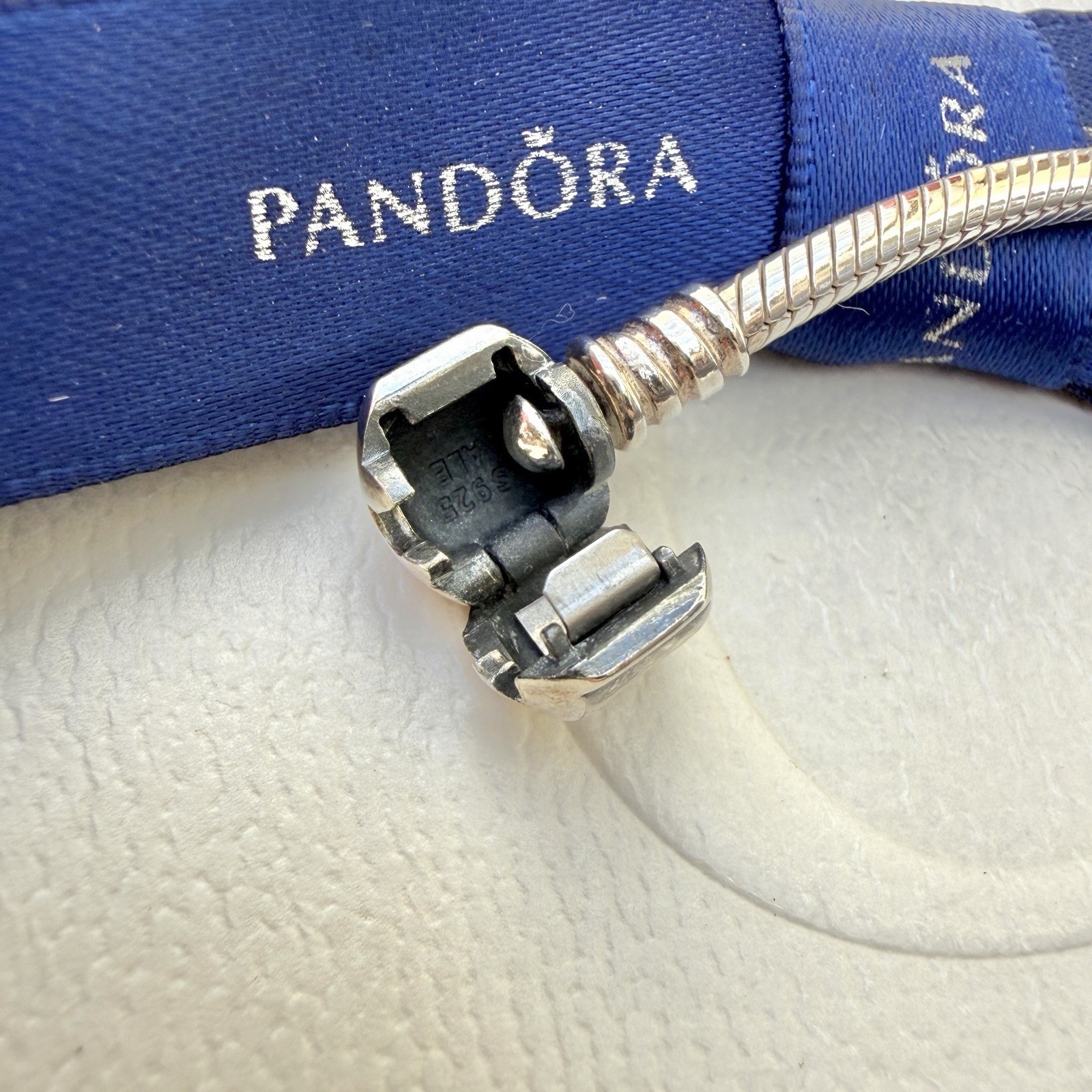 Authentic Pandora Silver Moments Snake Chain Charm Necklace 45cm #590702HV-45