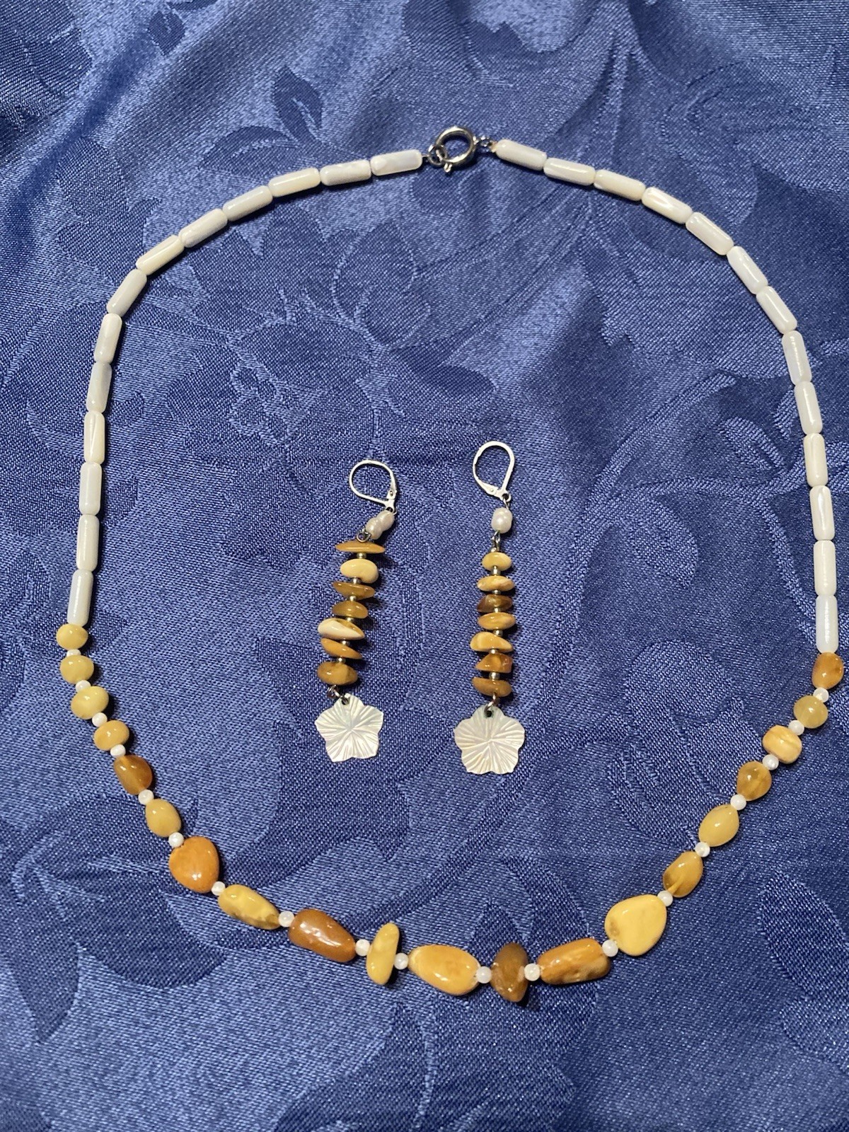 Egg Yolk Baltic Amber Necklace & Matching Earings