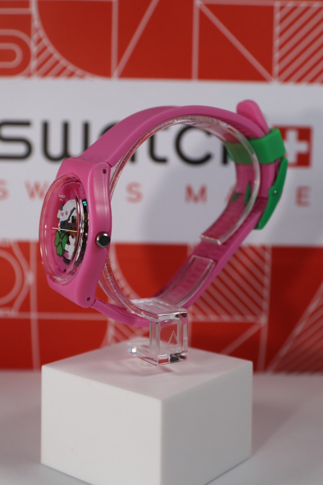 NEW Limited Swatch Originals Flowerfull Get Lucky Pink Women Watch 34mm GP147