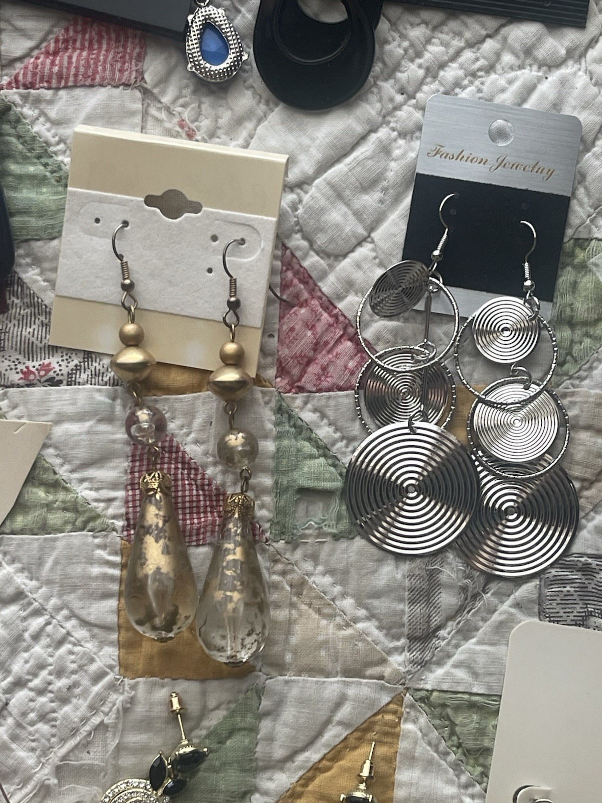 EARRINGS LOT DANGLE DROP HOOP STUD