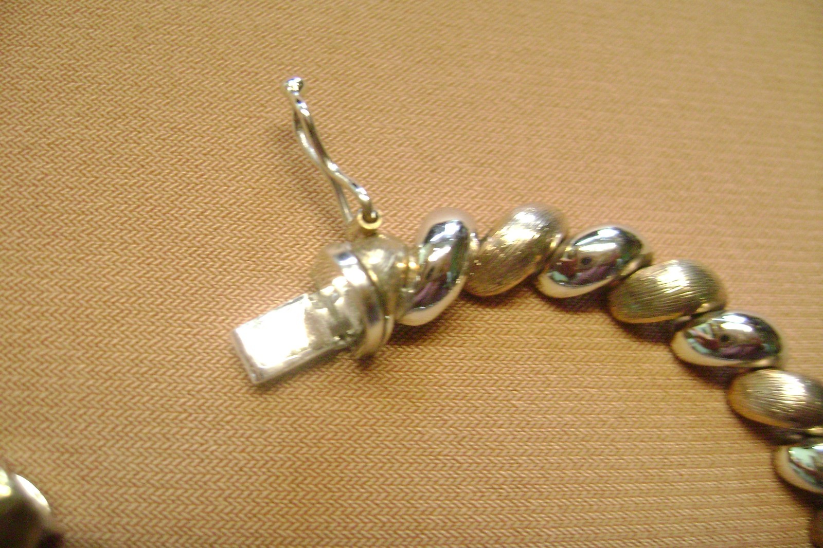 VINTAGE TWO TONE ITALIAN .925 GOLD OVER STERLING SILVER 13 GRAMS BRACELET