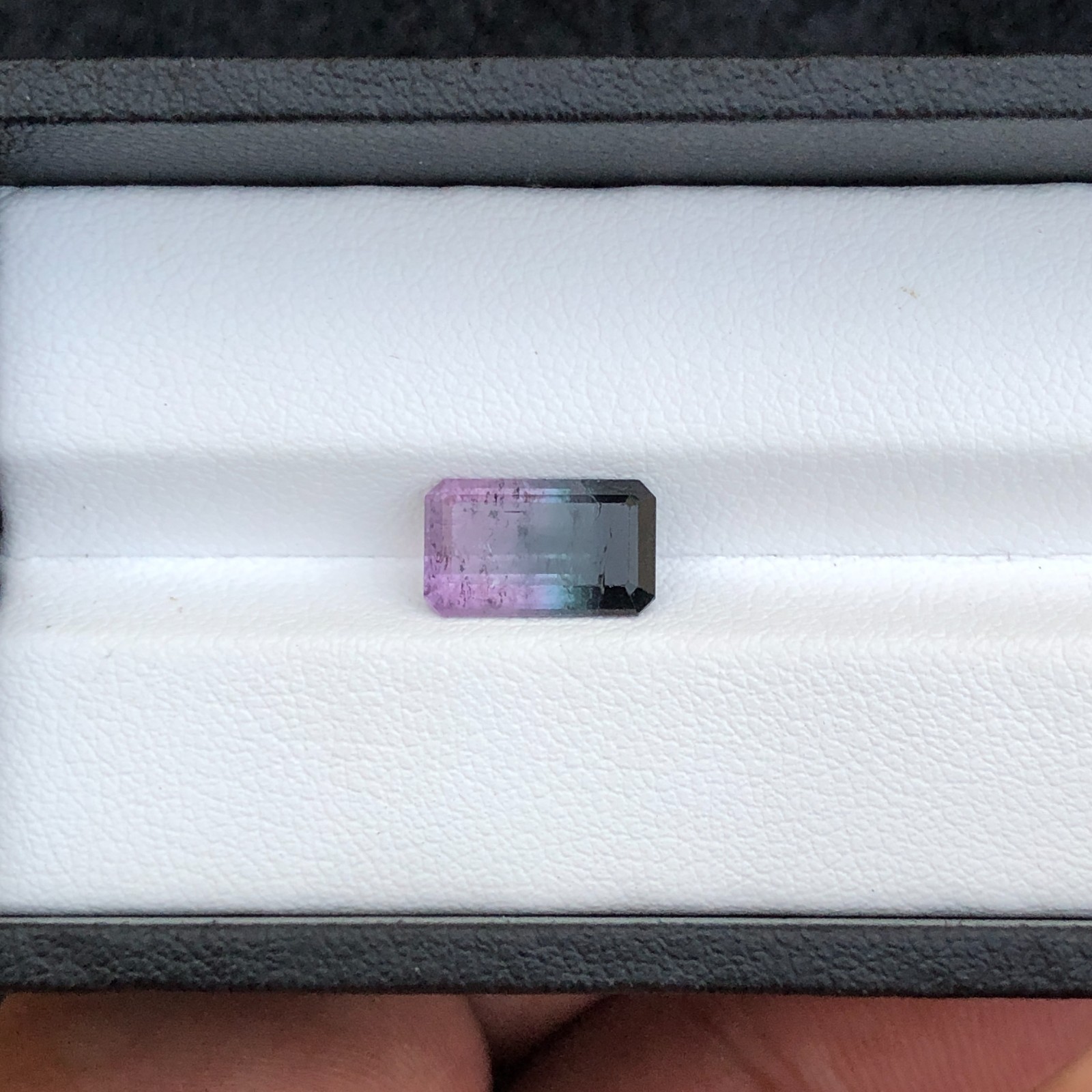 2.95 Carat Natural Loose Tri Tourmaline Emerald Cut Gemstone | Unheated