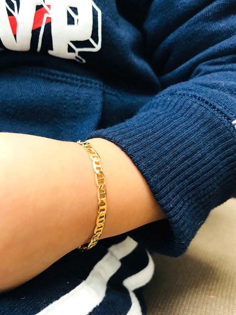 Pulsera Para Niños/Papa/Mama en Oro Laminado 14K Mariner Link,Families Bracelet
