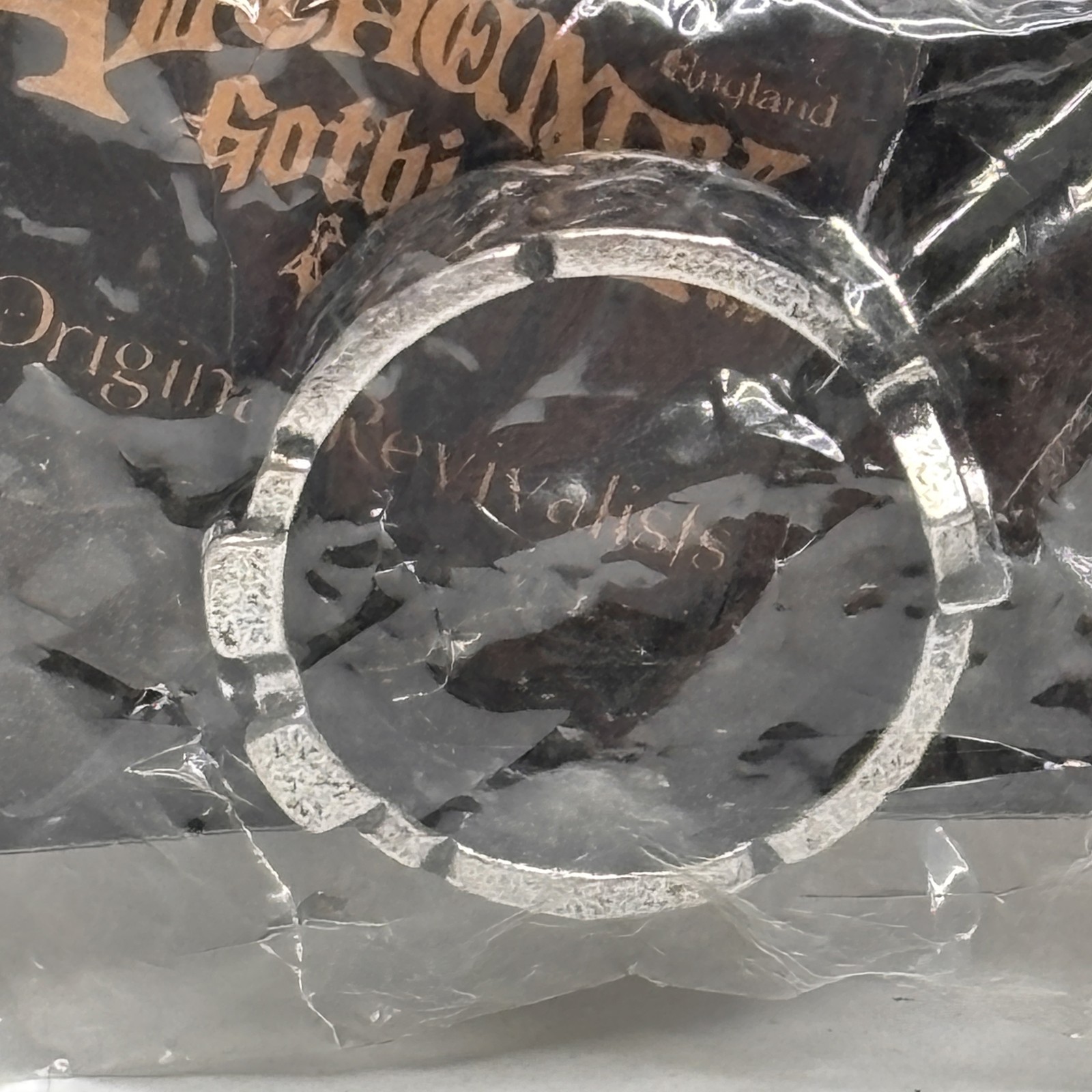 1990s Alchemy Gothic Celtic Theurgy Ring Pewter Made in England in Original Bag