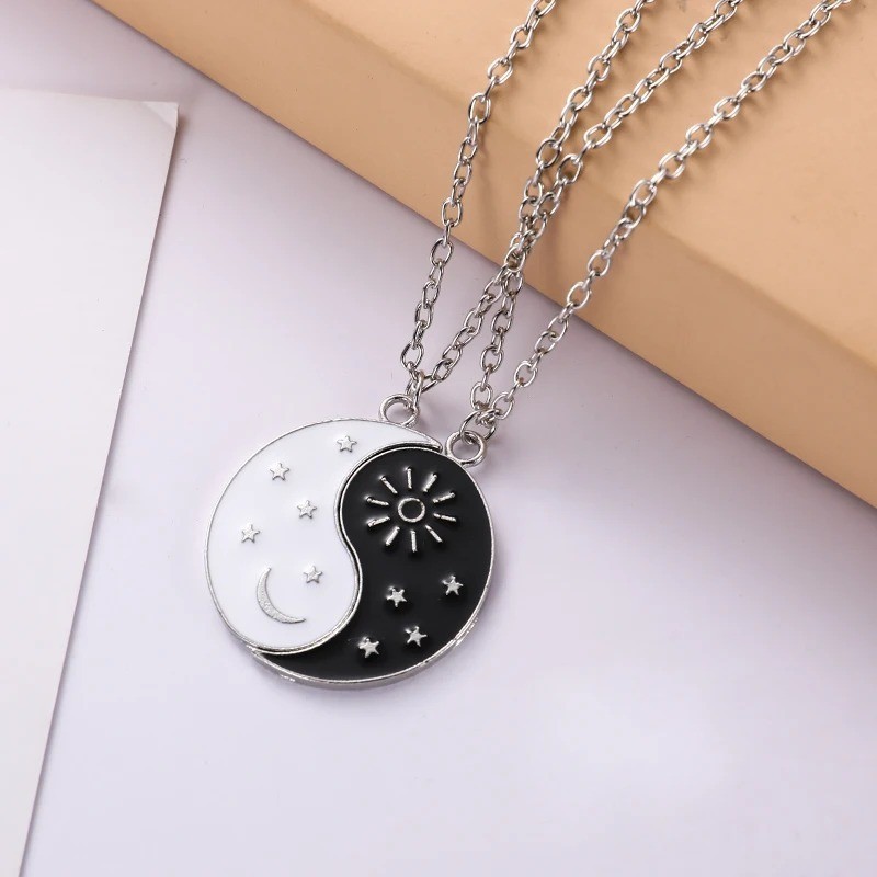 Stainless Steel I Love You Heart His Her Couple Pendant Necklace