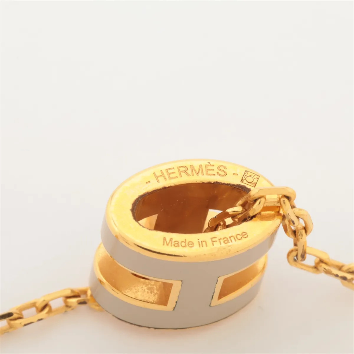Hermès Mini-pop H GD1202 Necklace GP Greige x gold