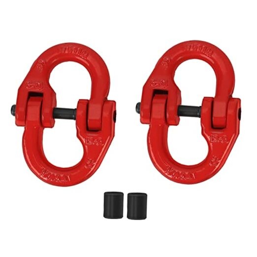 2PC 1/2 inch Tow Hitch Hammer Lock Safety Chain Connector Link Hammerlock Red
