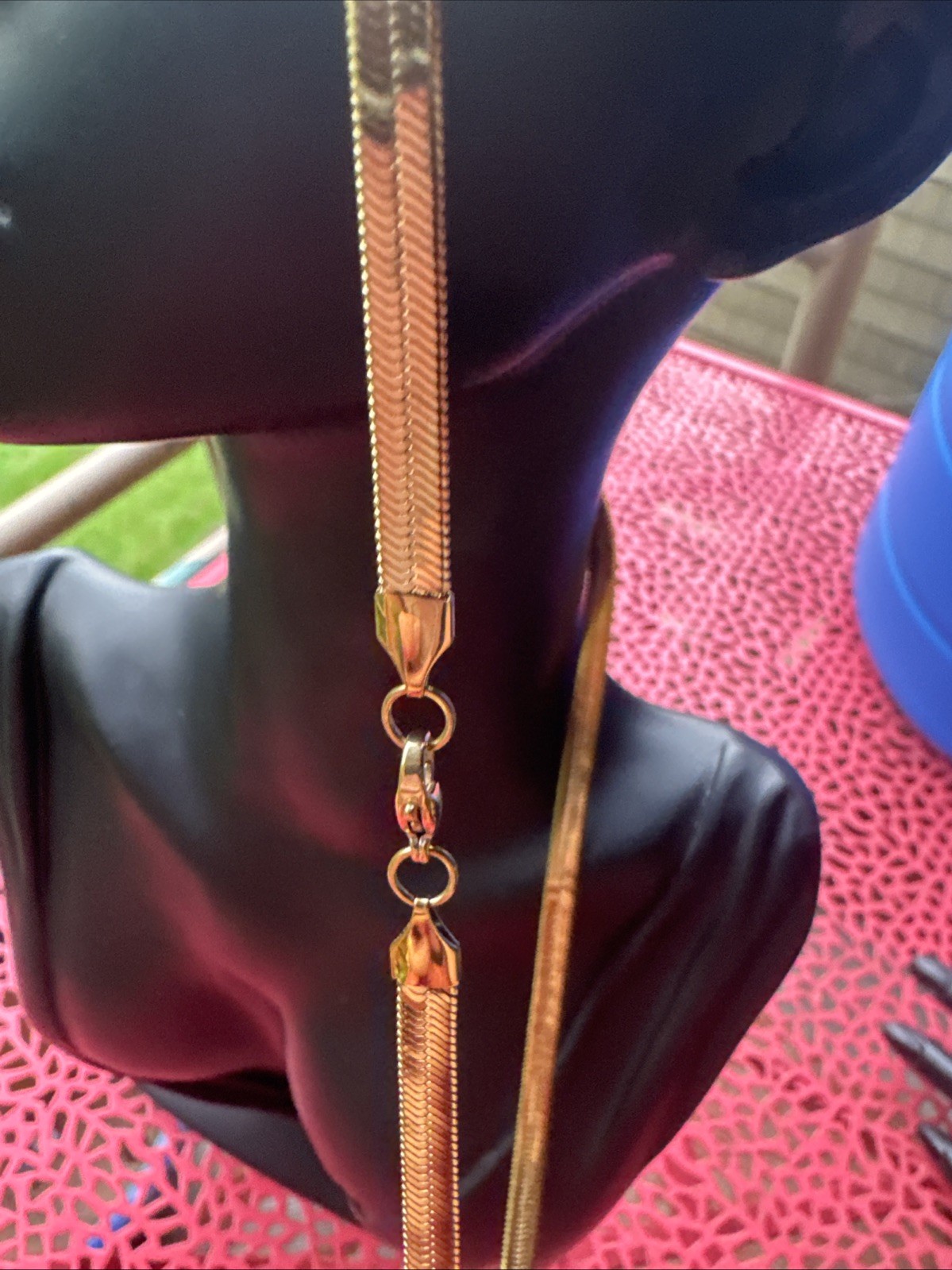Gorgeous New 18K Gold PVD Coated Stainless Steel Herringbone Necklace 5.5mm 20”