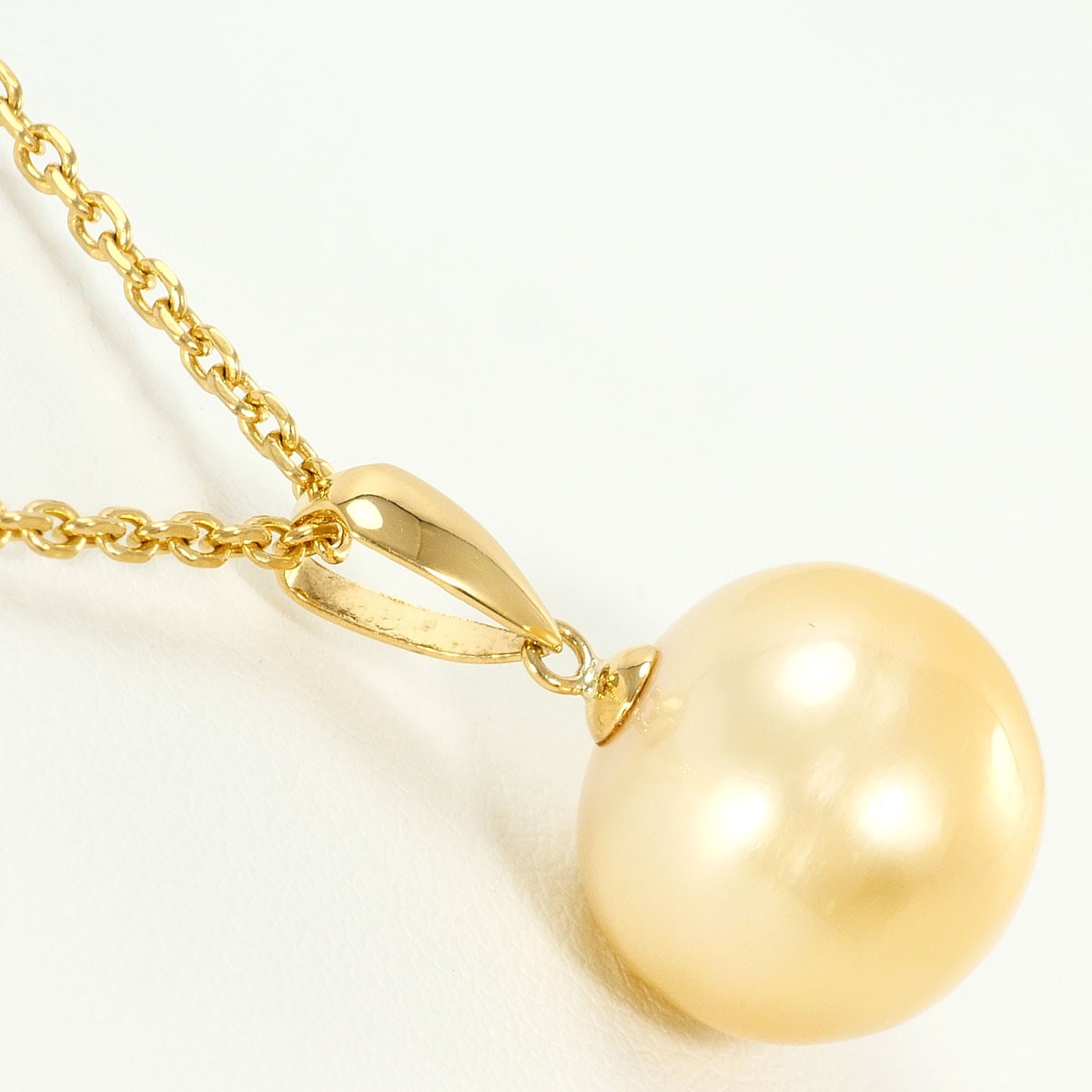 K18 18k gold Necklace South Sea Pearl 6.6g 40cm Free shipping Used