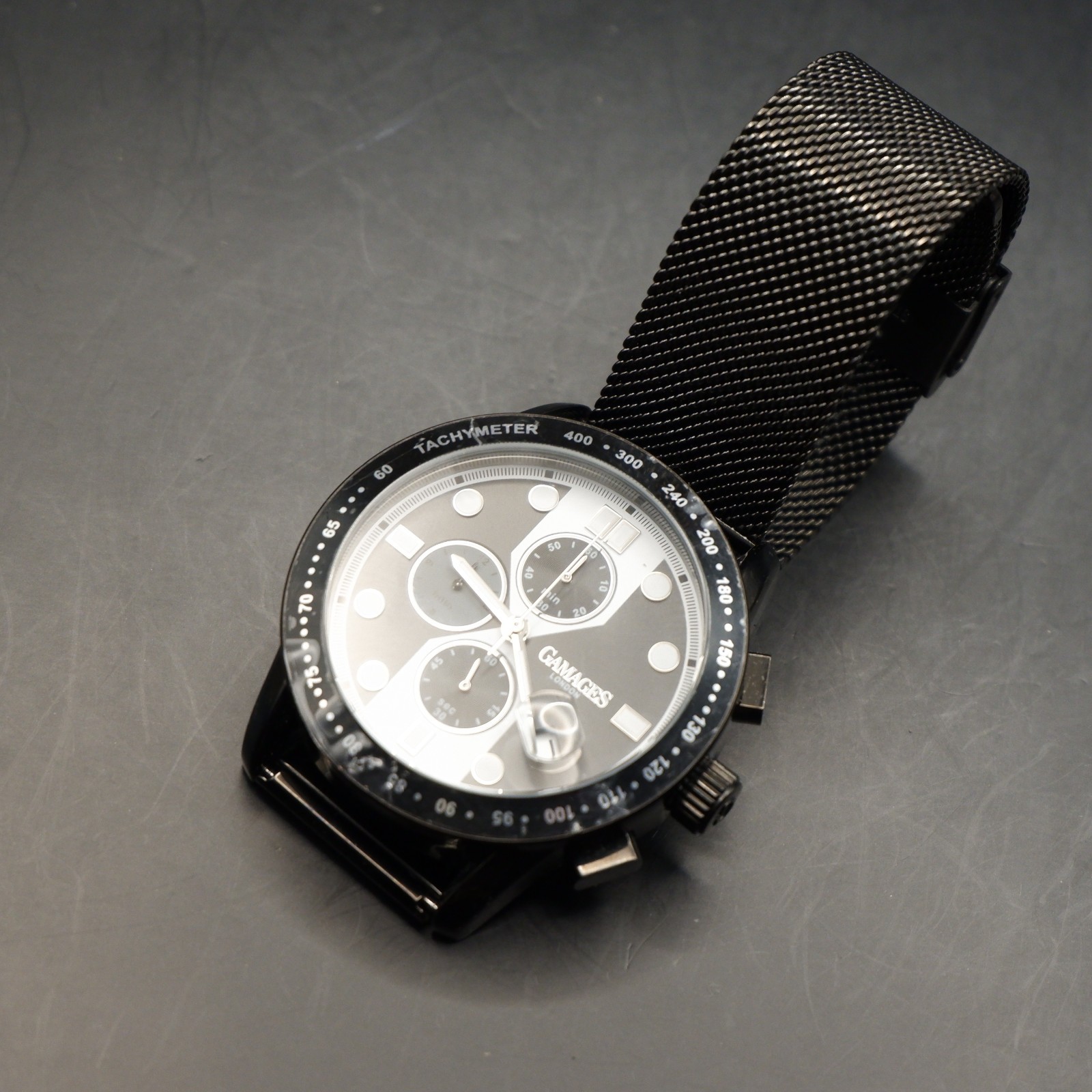 Gamages London Chronograph Watch VK67a Mecha Quartz Working New Battery