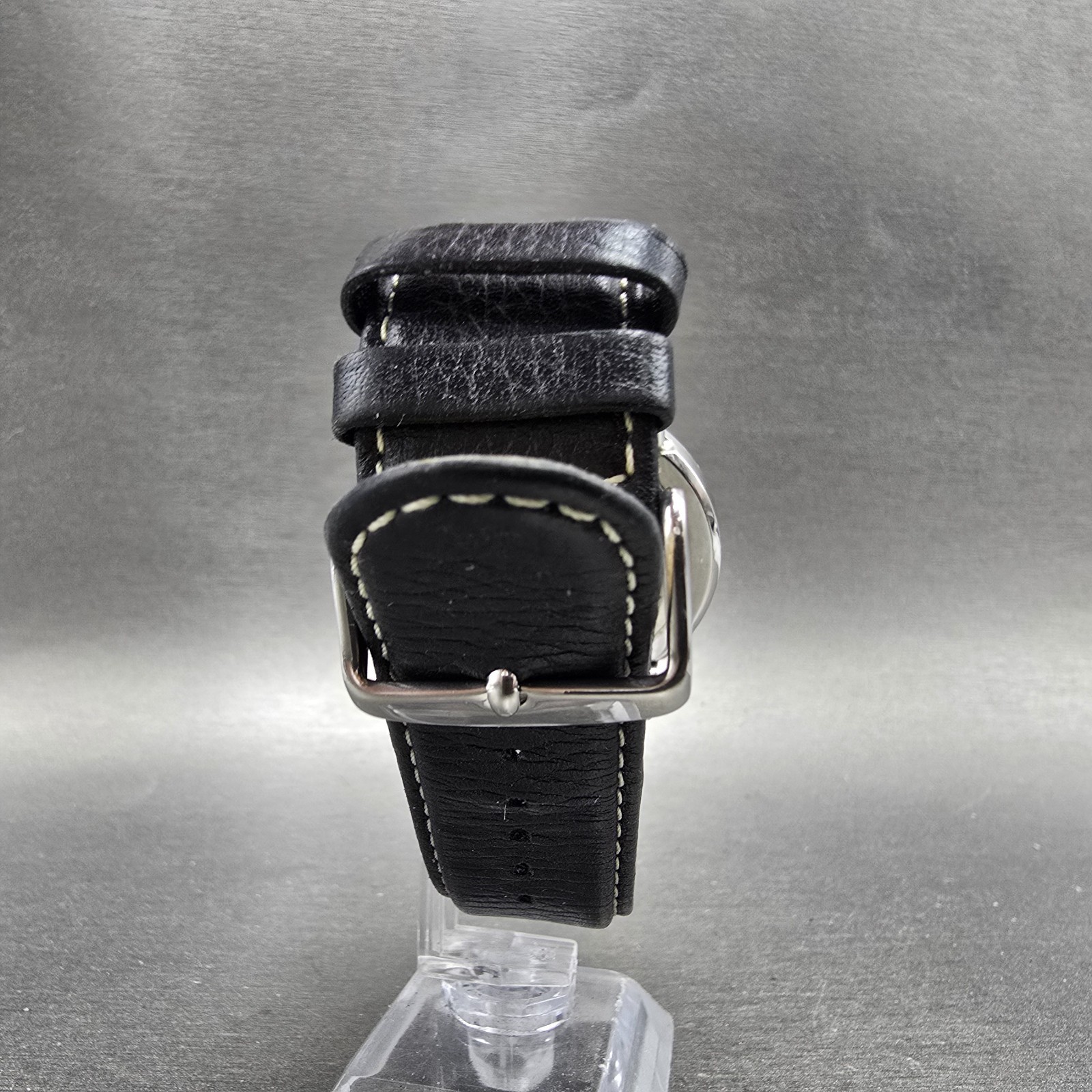 Mercedes Benz Chronograph Watch Men 42mm Black Dial Steel Date Round New Battery