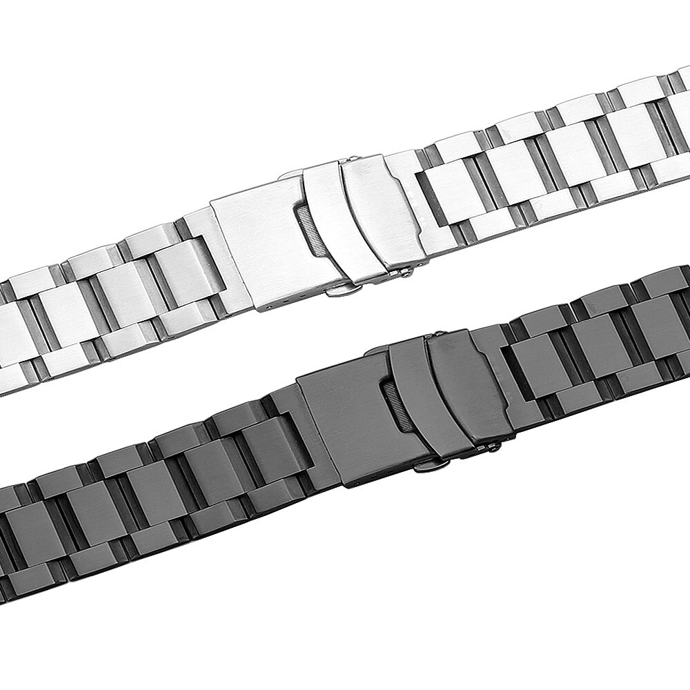 New High Quality Pure Solid Stainless Steel Watch Strap Band 18mm 20mm 22mm 24mm
